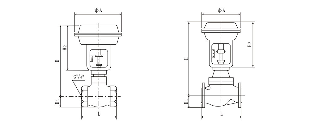 氣動單座調(diào)節(jié)閥結構圖